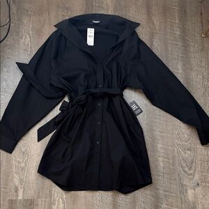 Express Black Long Sleeve Dress